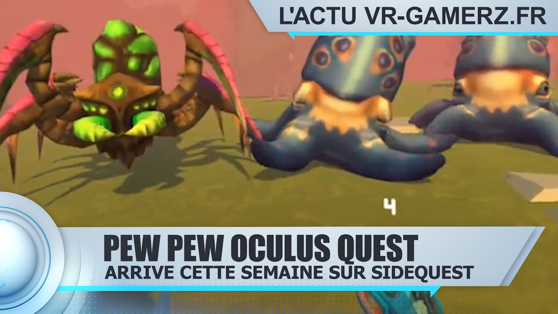 Pew Pew Oculus quest est disponible sur Sidequest