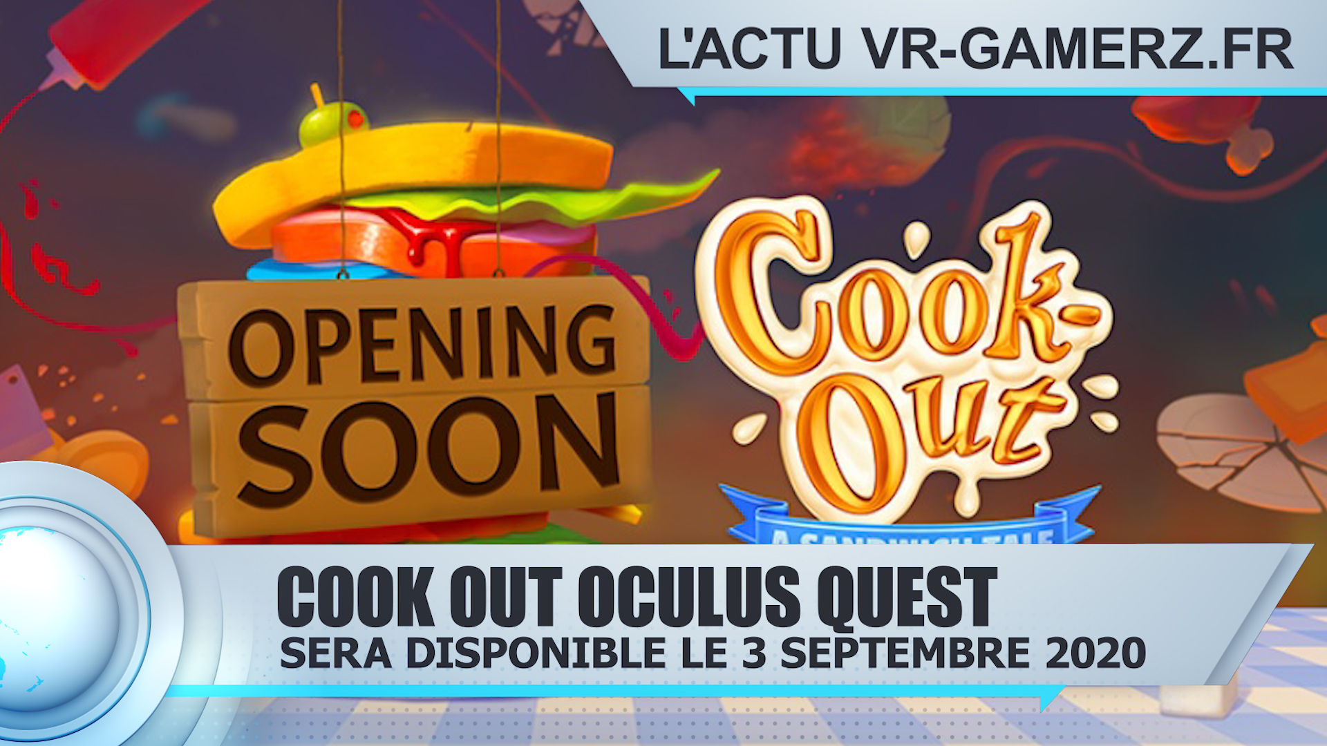 Cook out sera disponible sur Oculus quest le 3 Septembre 2020