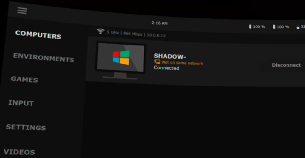 Utiliser Virtual desktop et Shadow