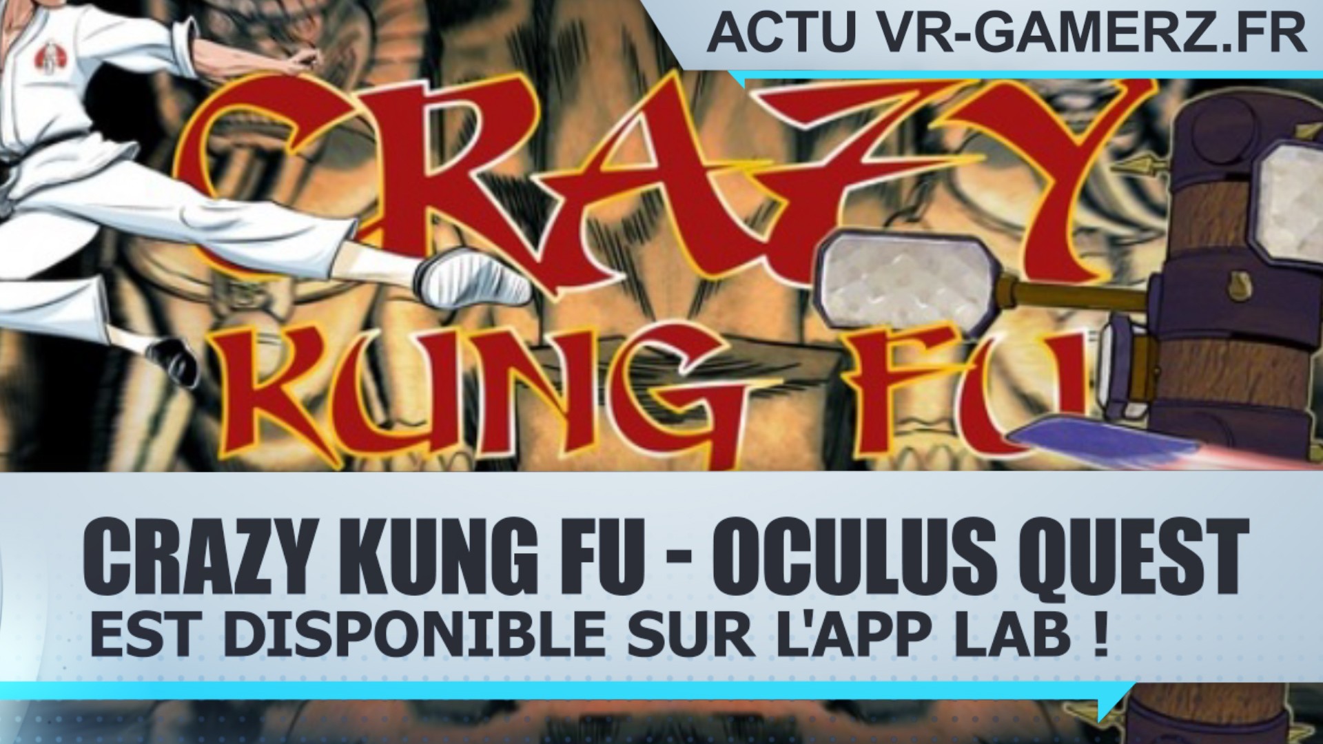 Crazy Kung Fu est disponible sur l'app lab de l'Oculus quest !