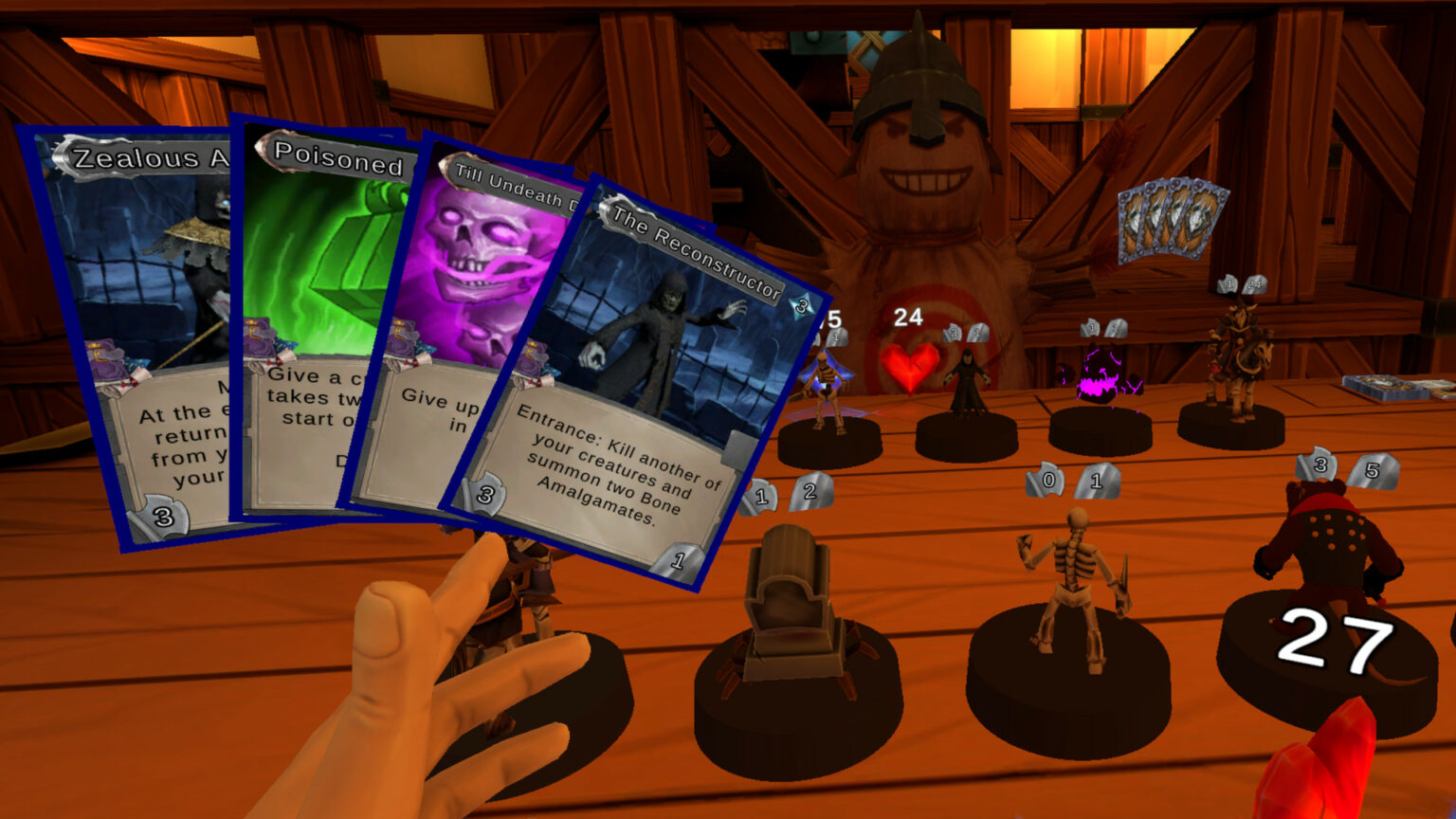 Cards & Tankards sur Oculus quest un bon jeu de cartes à collectionner