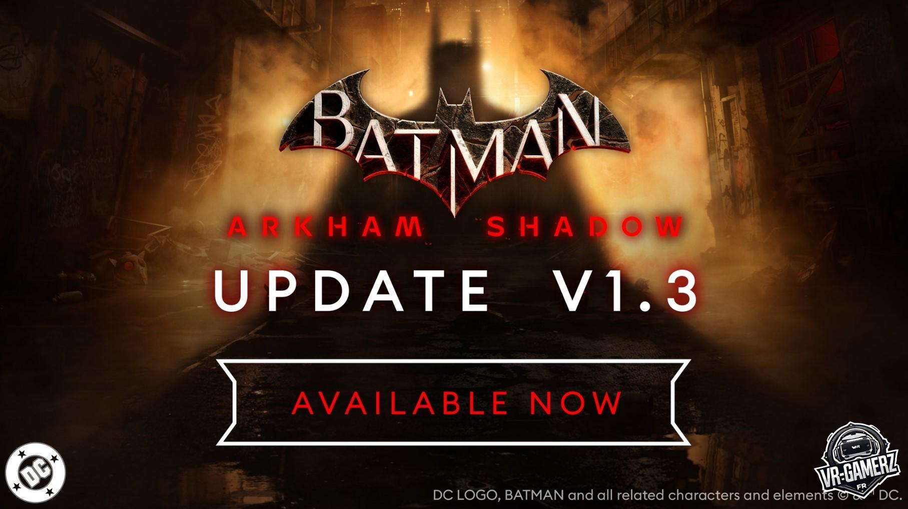 Batman: Arkham Shadow sur Meta Quest – La mise à jour 1.3 ajoute du contenu inédit