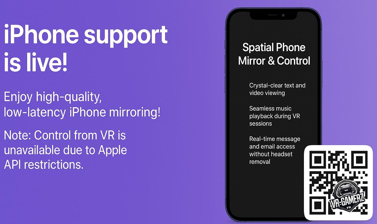 Spatial Phone : Mirror & Control Meta Quest – Le support iPhone est enfin là !