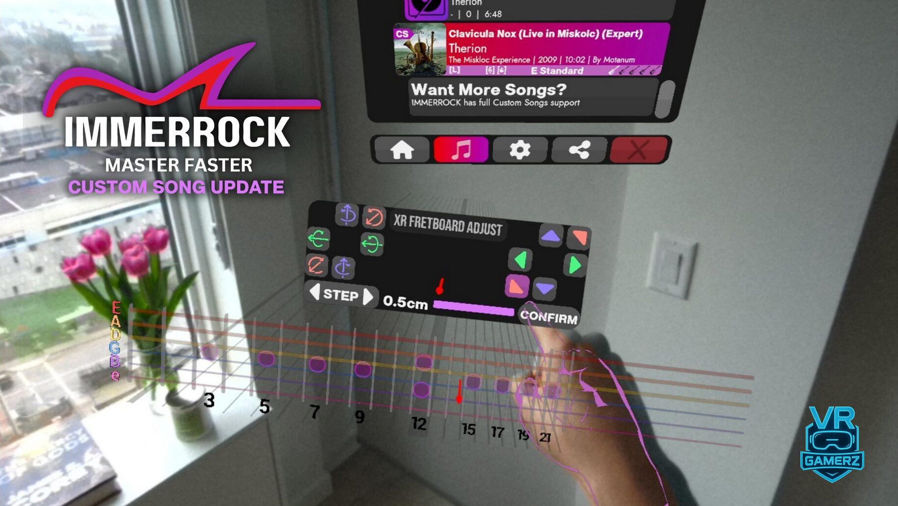 IMMERROCK – Mise à jour Meta Quest : Custom Songs, accordages alternatifs et nouvelles options !